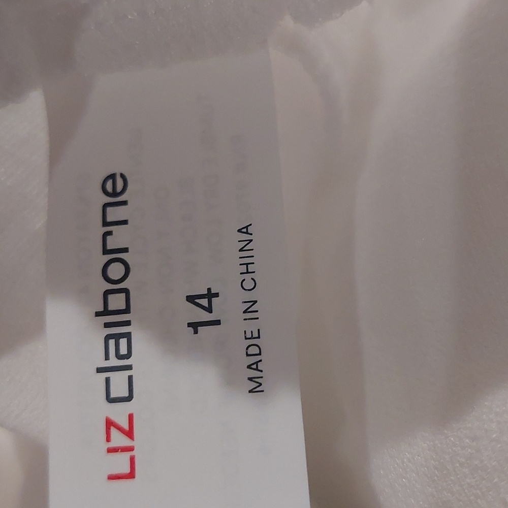 Liz Claiborne Women's Size 14 Breathable Pants Swimsuit Cover-Up White - Picture 5 of 12